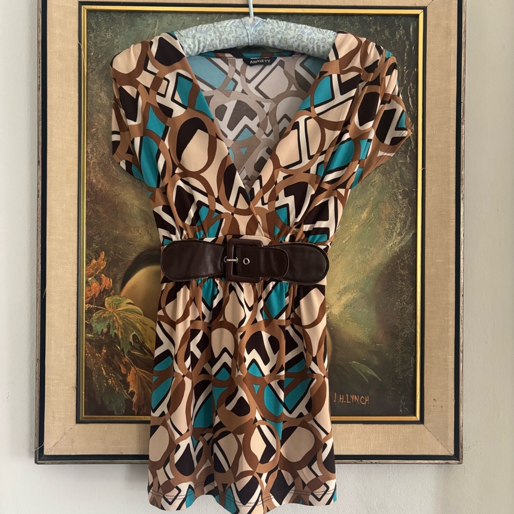 Vintage 1990s Anxiety Funky Belted Blouse